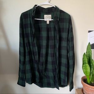 St. John’s Bay green and black flannel